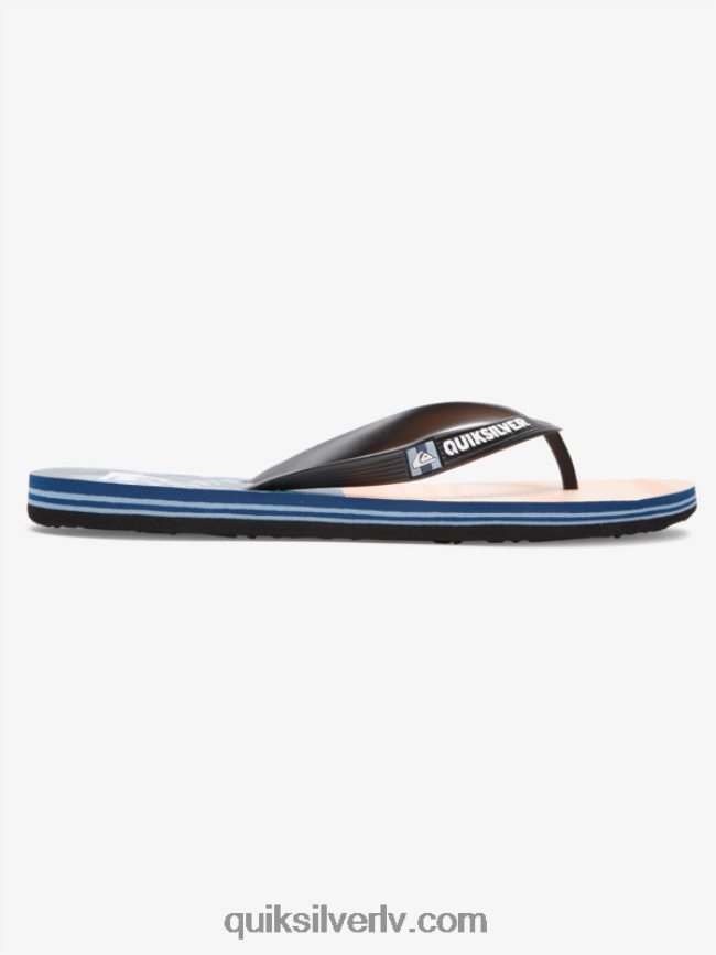 vīriešiem Quiksilver molokai piec-o flip-flops melns/oranžs/zaļš 88064R1857