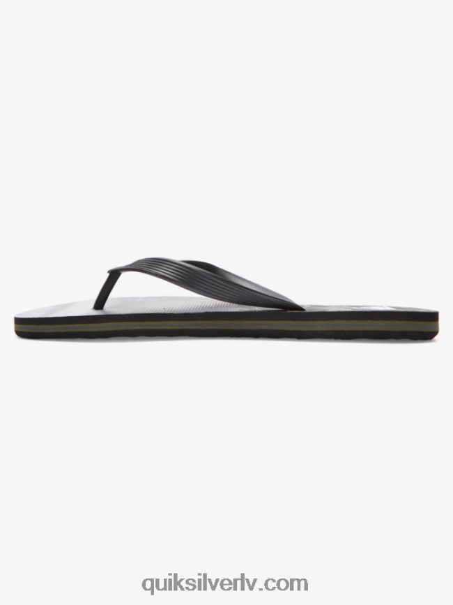 vīriešiem Quiksilver molokai piec-o flip-flops melns/zaļš 88064R1858