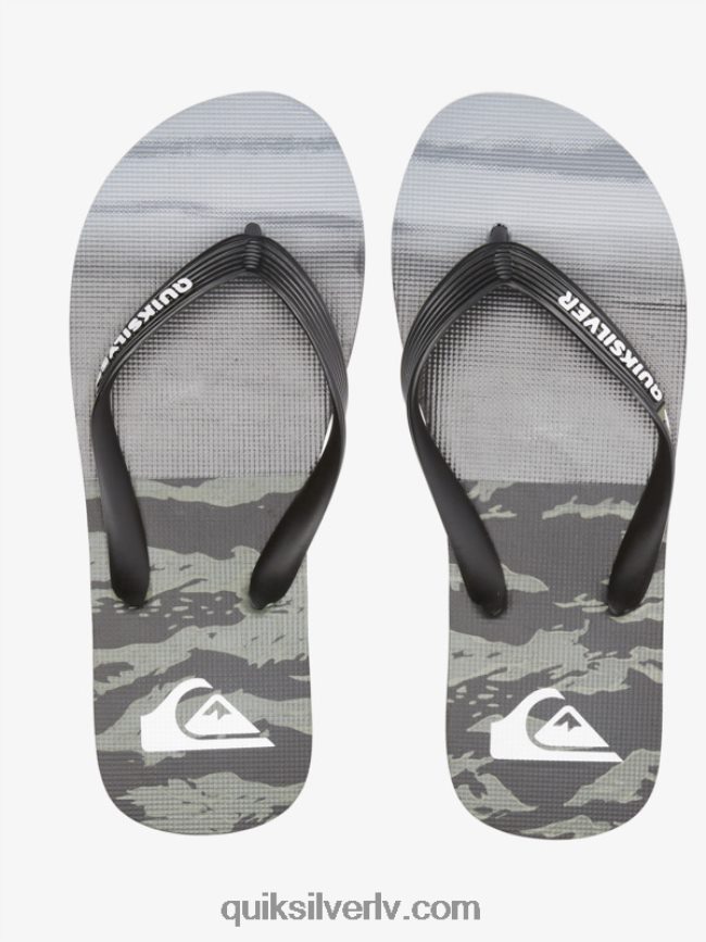 vīriešiem Quiksilver molokai piec-o flip-flops melns/zaļš 88064R1858