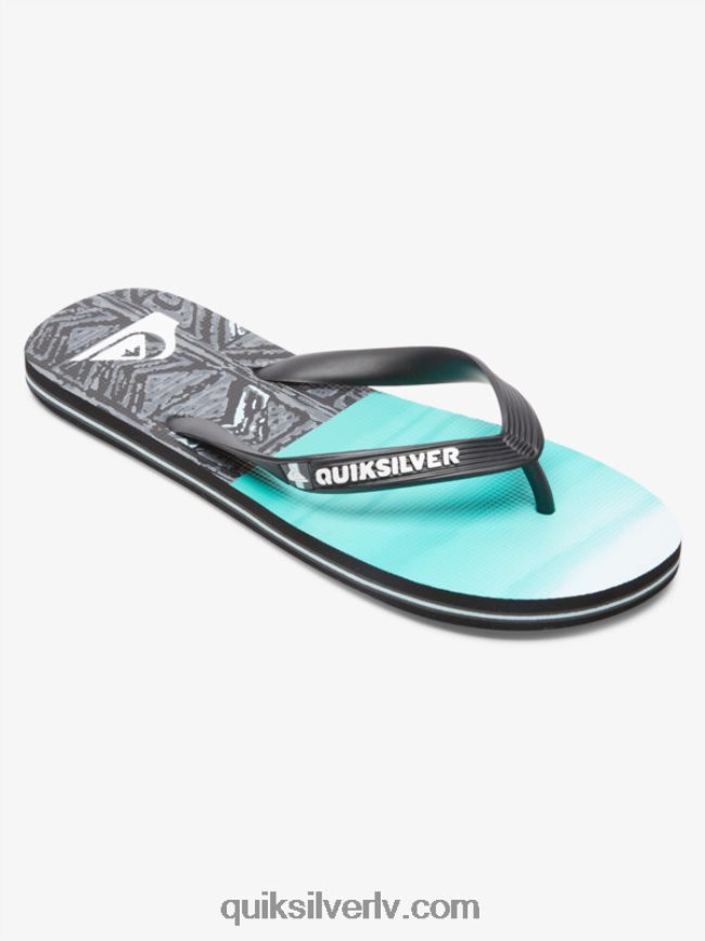 vīriešiem Quiksilver molokai piec-o flip-flops melns/zils 88064R1859