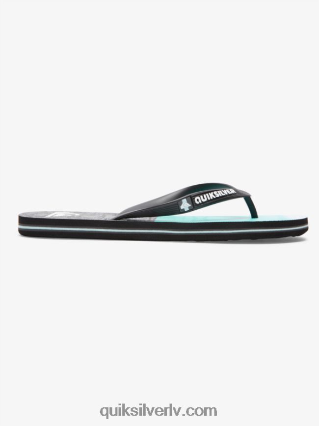 vīriešiem Quiksilver molokai piec-o flip-flops melns/zils 88064R1859