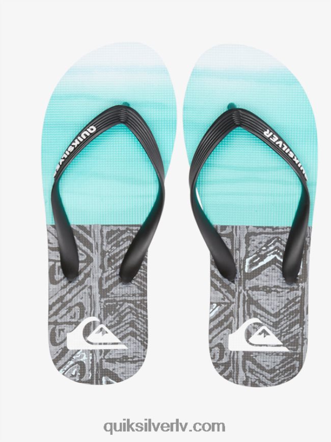 vīriešiem Quiksilver molokai piec-o flip-flops melns/zils 88064R1859