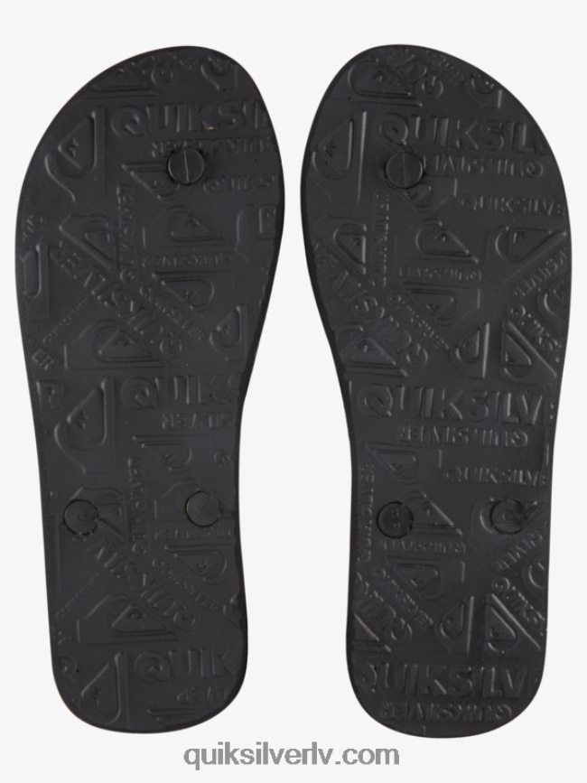 vīriešiem Quiksilver molokai piec-o flip-flops melns/zils 88064R1859