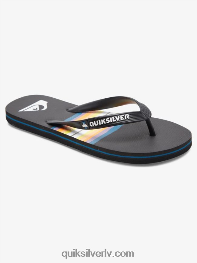 vīriešiem Quiksilver molokai sveķu krāsas flip-flops melns 88064R1791