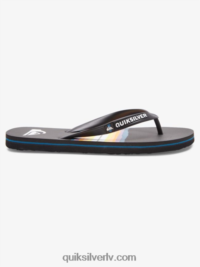 vīriešiem Quiksilver molokai sveķu krāsas flip-flops melns 88064R1791