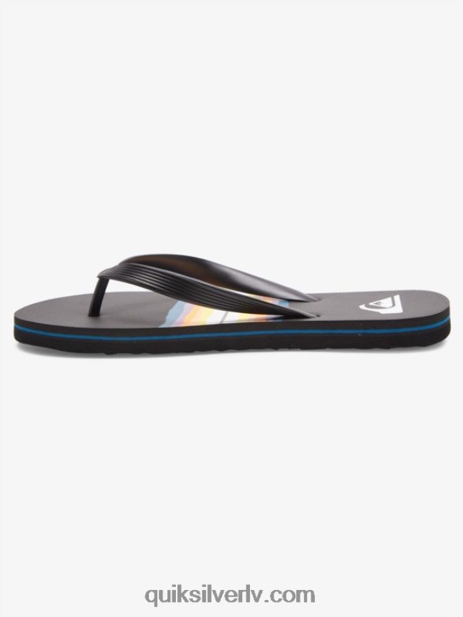 vīriešiem Quiksilver molokai sveķu krāsas flip-flops melns 88064R1791