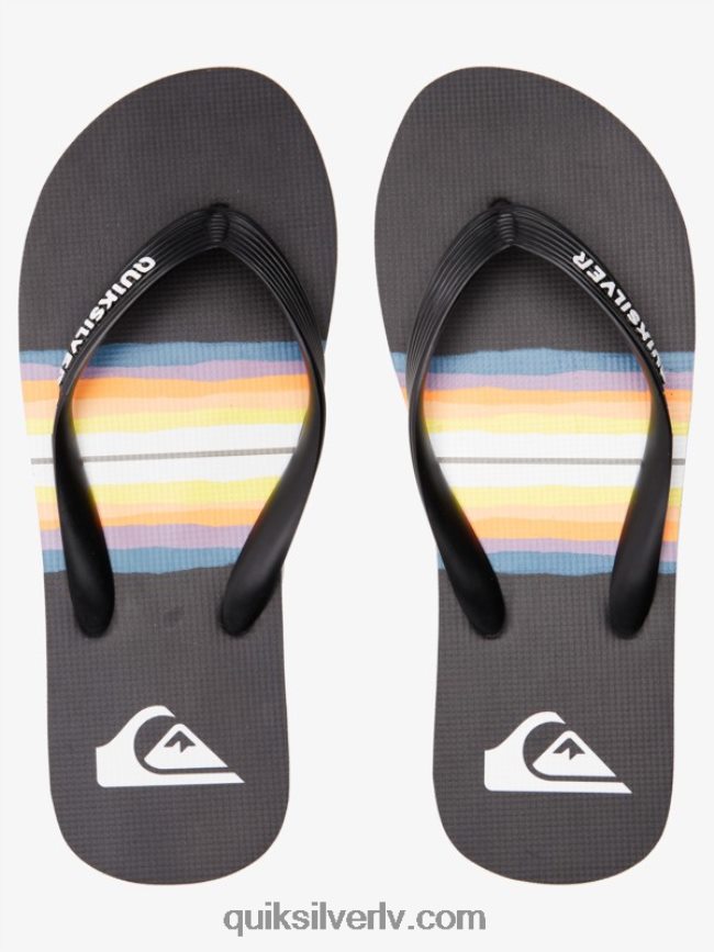 vīriešiem Quiksilver molokai sveķu krāsas flip-flops melns 88064R1791