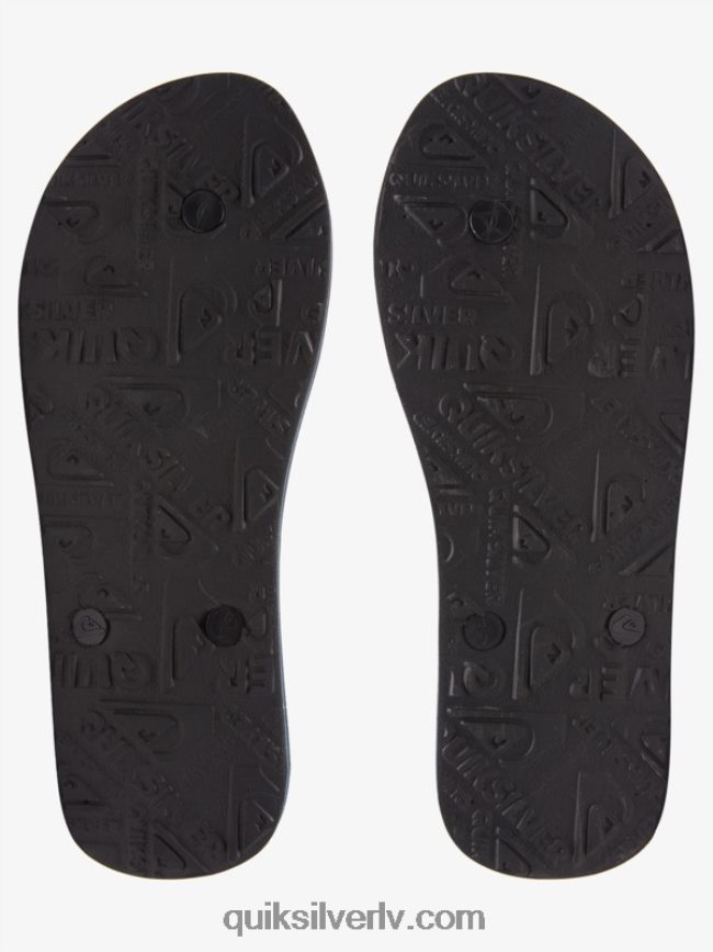 vīriešiem Quiksilver molokai sveķu krāsas flip-flops melns 88064R1791