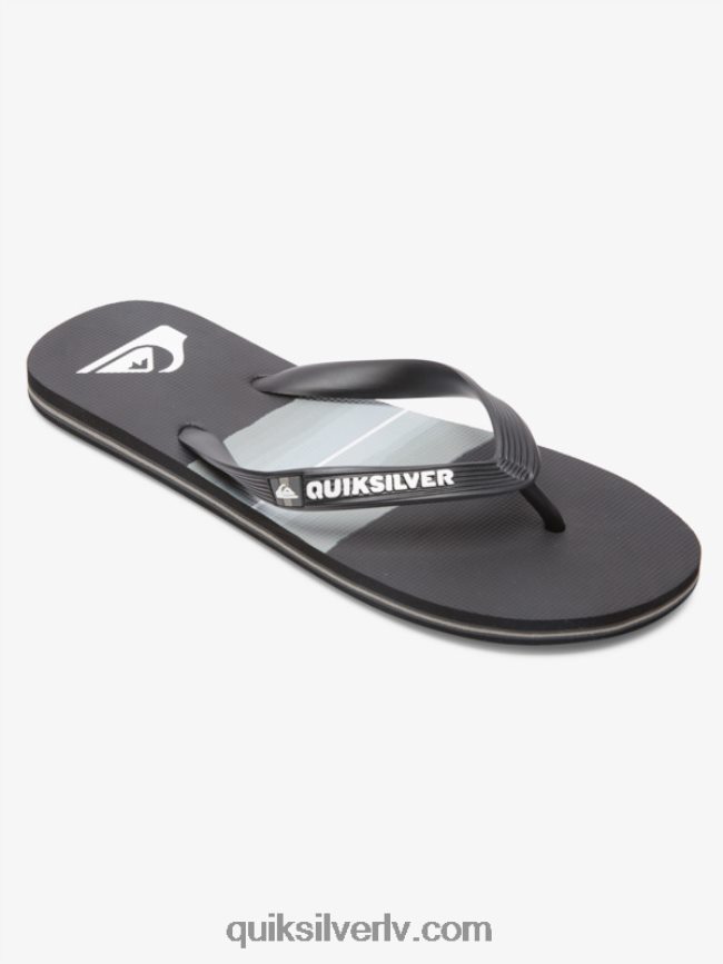 vīriešiem Quiksilver molokai sveķu krāsas flip-flops melns/pelēks 88064R1788