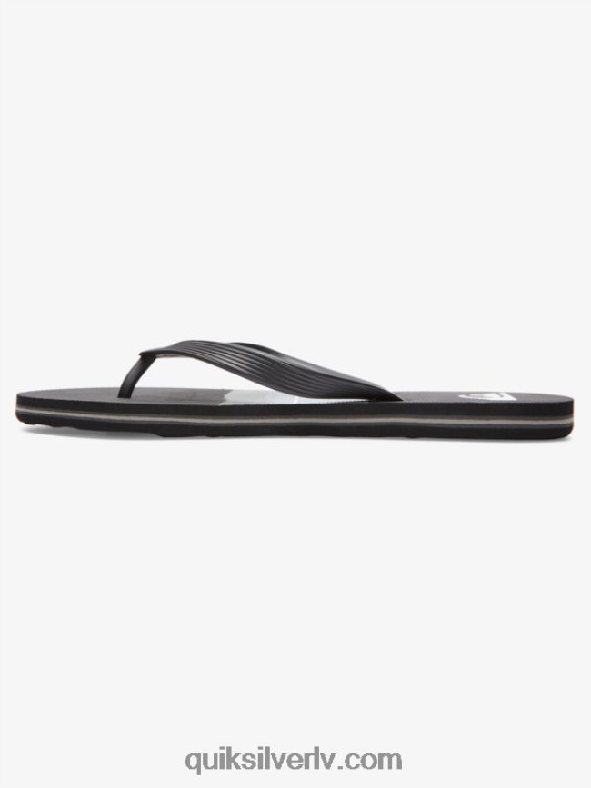 vīriešiem Quiksilver molokai sveķu krāsas flip-flops melns/pelēks 88064R1788
