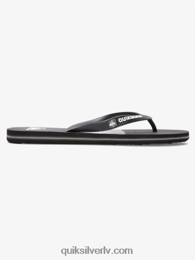 vīriešiem Quiksilver molokai sveķu krāsas flip-flops melns/pelēks 88064R1788