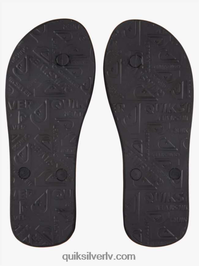vīriešiem Quiksilver molokai sveķu krāsas flip-flops melns/pelēks 88064R1788