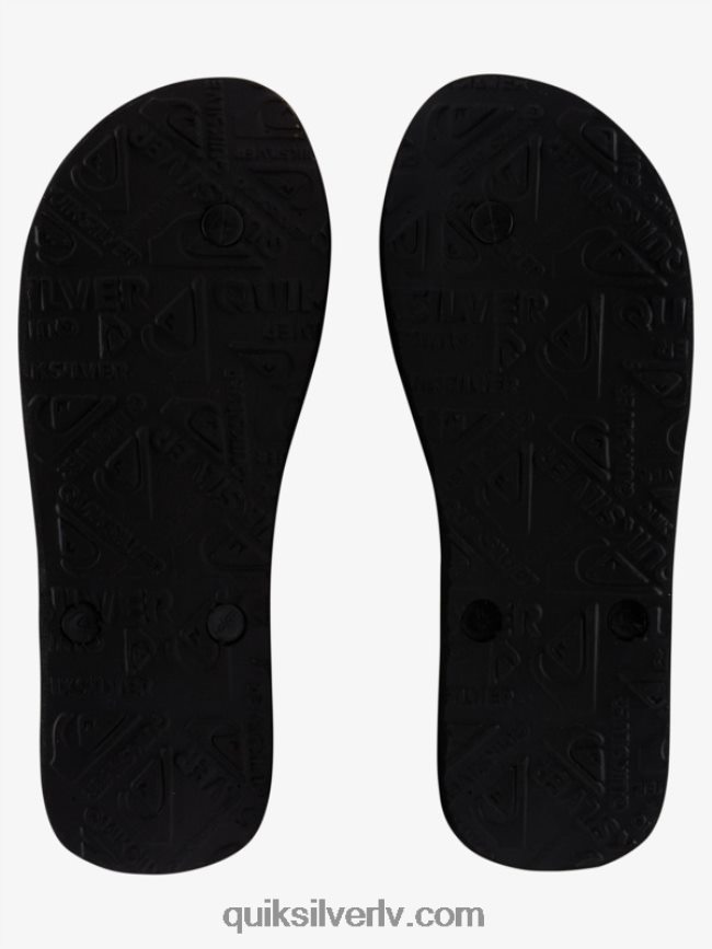 vīriešiem Quiksilver molokai sveķu krāsas flip-flops melns/zils/pelēks 88064R1789