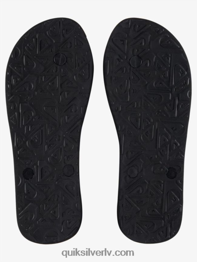 vīriešiem Quiksilver molokai wordblock flip-flops melns/oranžs 88064R1136