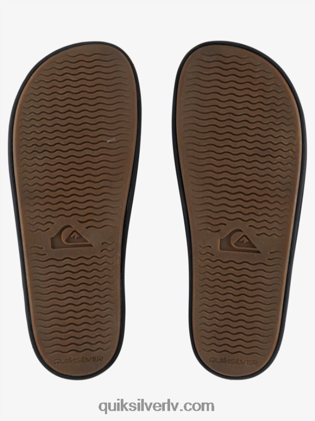 vīriešiem Quiksilver rivi ādas sandales ar dubultu regulēšanu brūns/melns 88064R1287