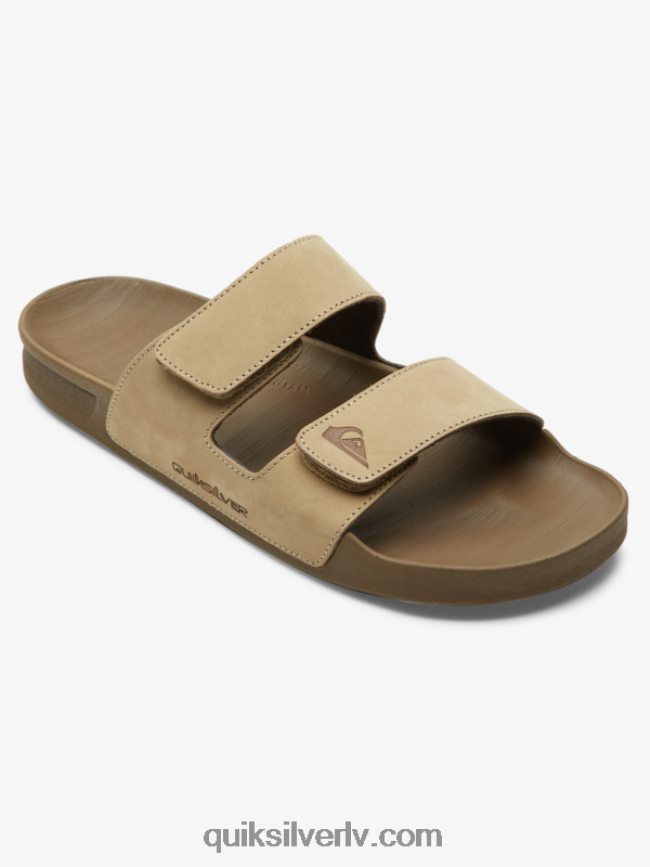 vīriešiem Quiksilver rivi ādas sandales ar dubultu regulēšanu iedegums 1 88064R1285