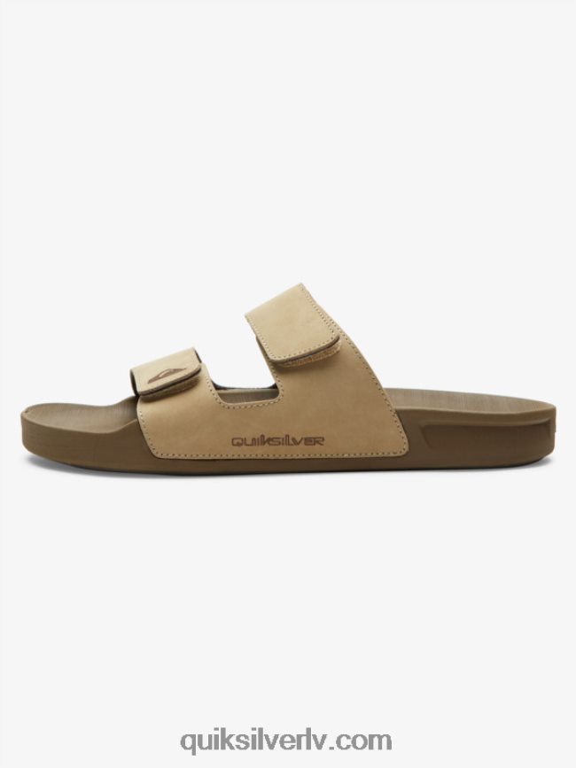 vīriešiem Quiksilver rivi ādas sandales ar dubultu regulēšanu iedegums 1 88064R1285