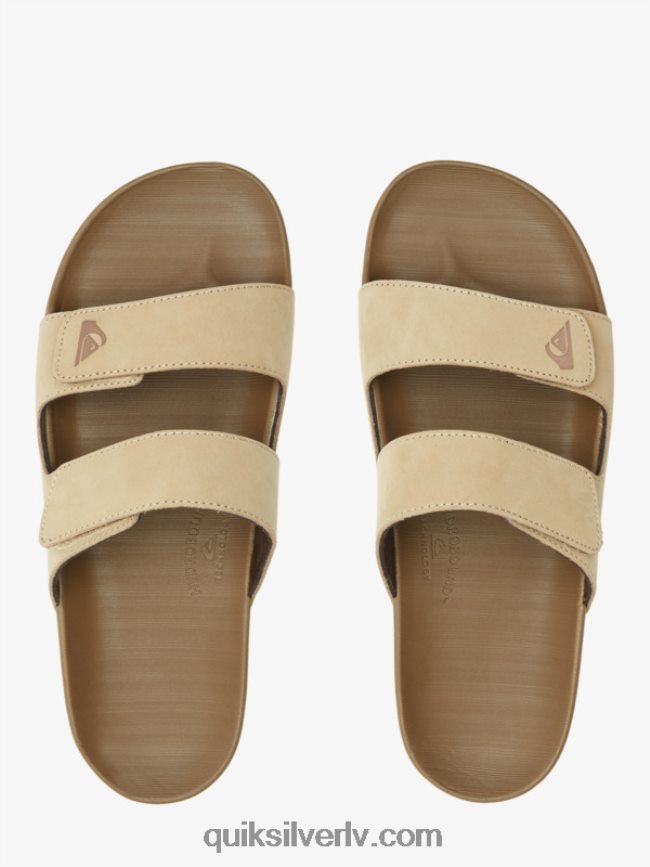 vīriešiem Quiksilver rivi ādas sandales ar dubultu regulēšanu iedegums 1 88064R1285