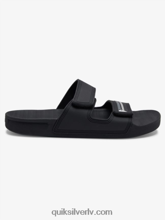 vīriešiem Quiksilver rivi dubultā regulējamas sandales melns/pelēks 88064R1076