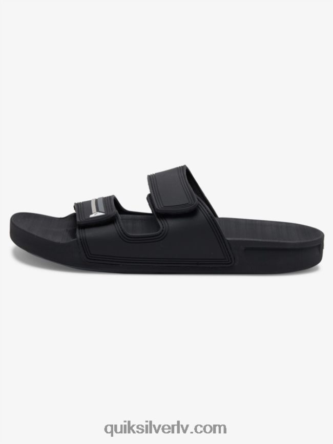vīriešiem Quiksilver rivi dubultā regulējamas sandales melns/pelēks 88064R1076