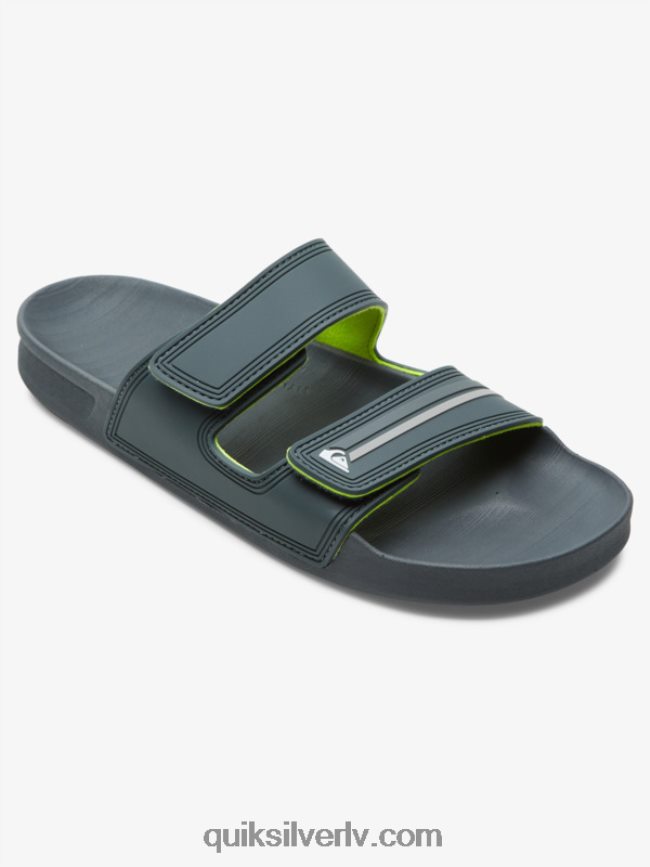 vīriešiem Quiksilver rivi dubultā regulējamas sandales pelēks/melns/zaļš 88064R1078