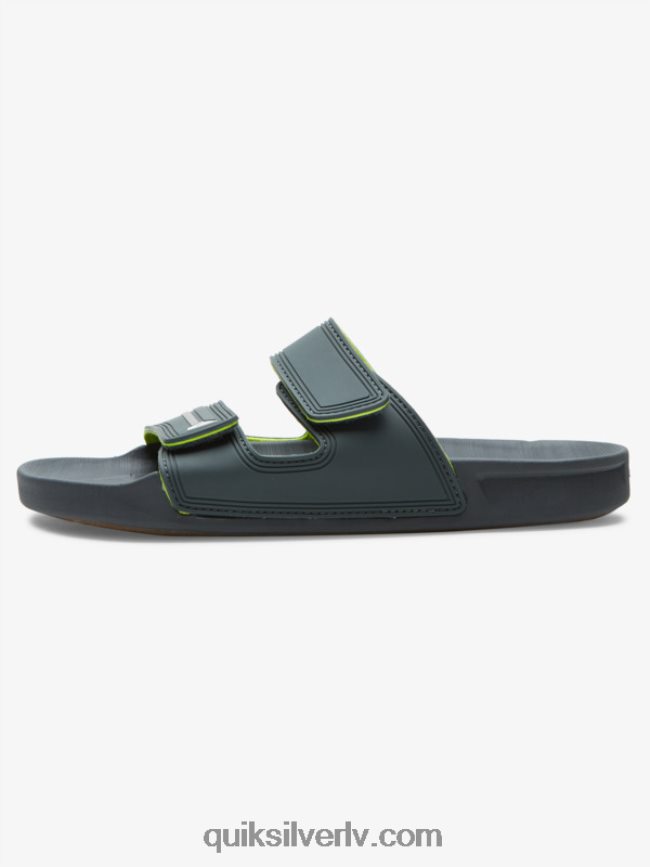 vīriešiem Quiksilver rivi dubultā regulējamas sandales pelēks/melns/zaļš 88064R1078