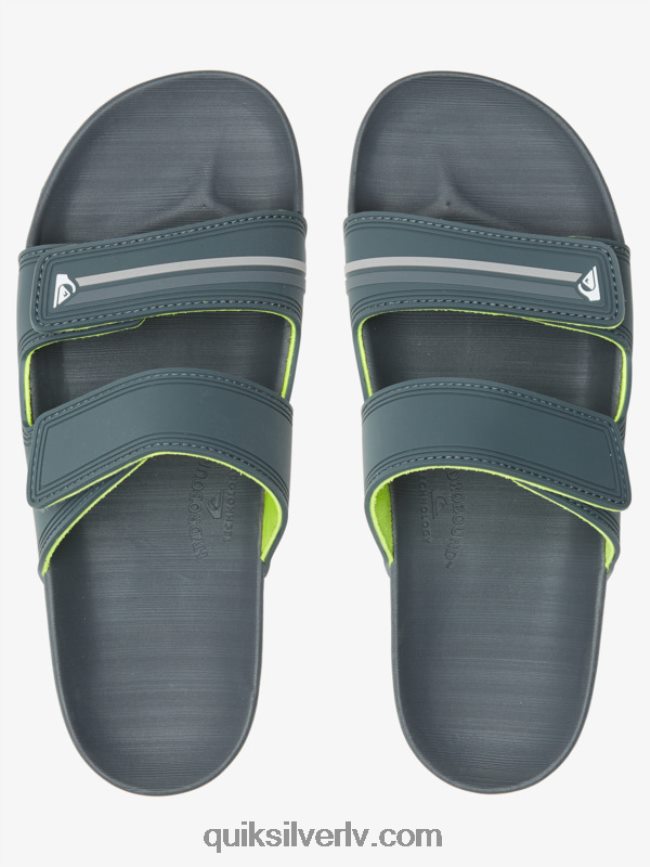vīriešiem Quiksilver rivi dubultā regulējamas sandales pelēks/melns/zaļš 88064R1078