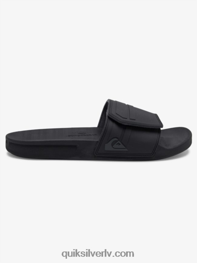 vīriešiem Quiksilver rivi slaidu regulēšanas slīdņus melns/pelēks 88064R1016