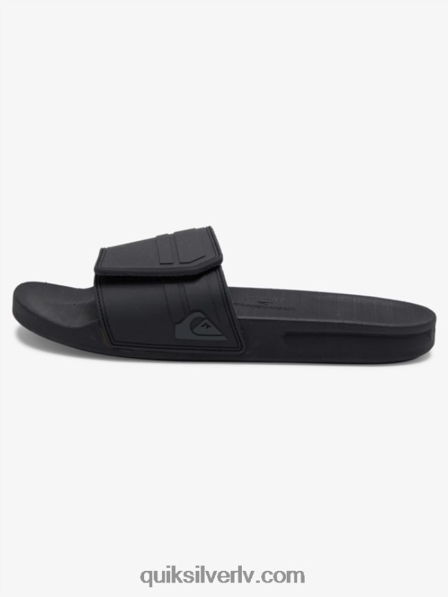 vīriešiem Quiksilver rivi slaidu regulēšanas slīdņus melns/pelēks 88064R1016