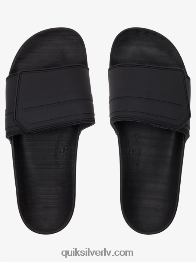 vīriešiem Quiksilver rivi slaidu regulēšanas slīdņus melns/pelēks 88064R1016