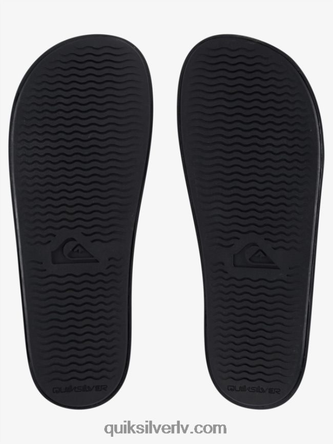 vīriešiem Quiksilver rivi slaidu regulēšanas slīdņus melns/pelēks 88064R1016
