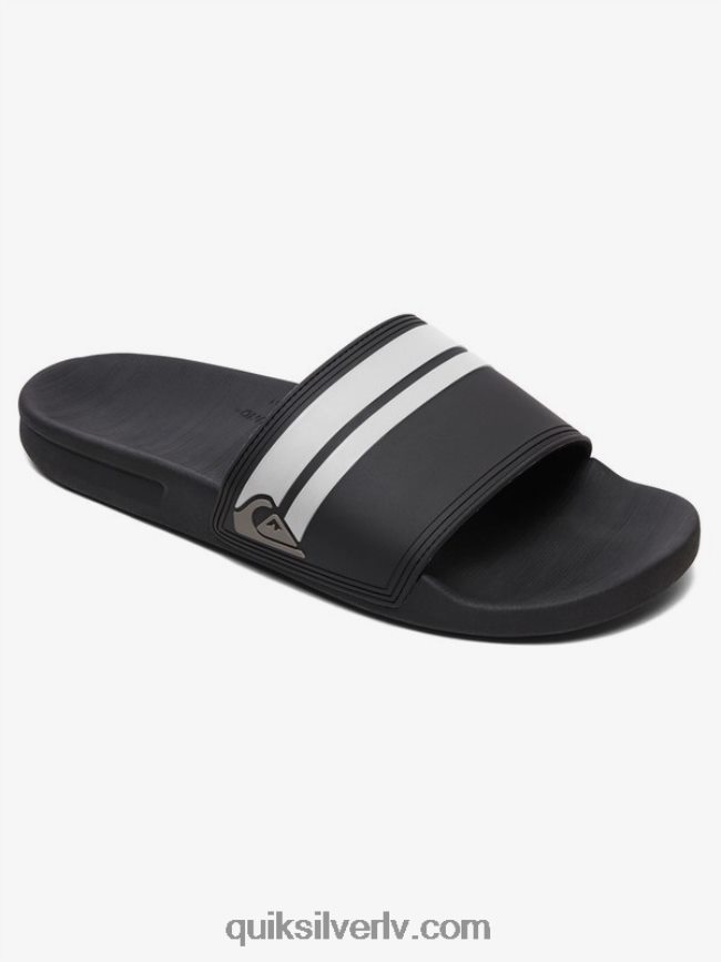 vīriešiem Quiksilver rivi slide slider sandales melns balts 88064R760