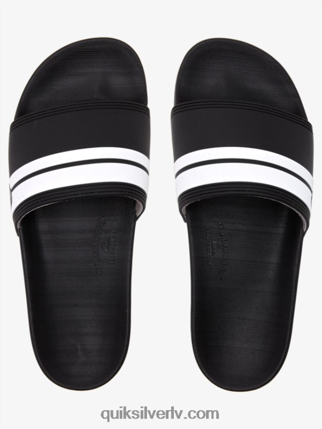 vīriešiem Quiksilver rivi slide slider sandales melns balts 88064R760