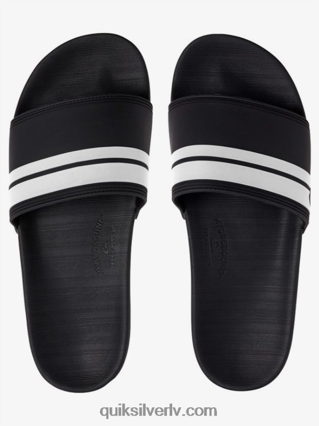 vīriešiem Quiksilver rivi slide slider sandales melns balts 88064R760