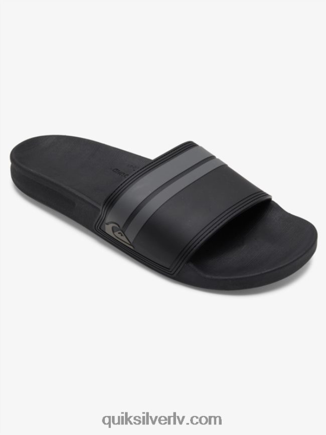 vīriešiem Quiksilver rivi slide slider sandales melns/pelēks 88064R763