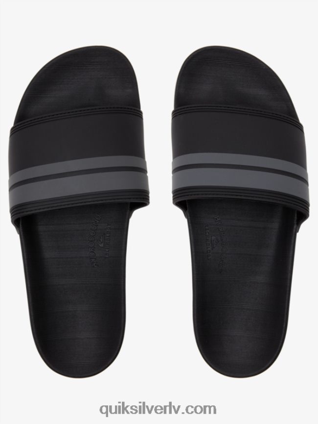 vīriešiem Quiksilver rivi slide slider sandales melns/pelēks 88064R763