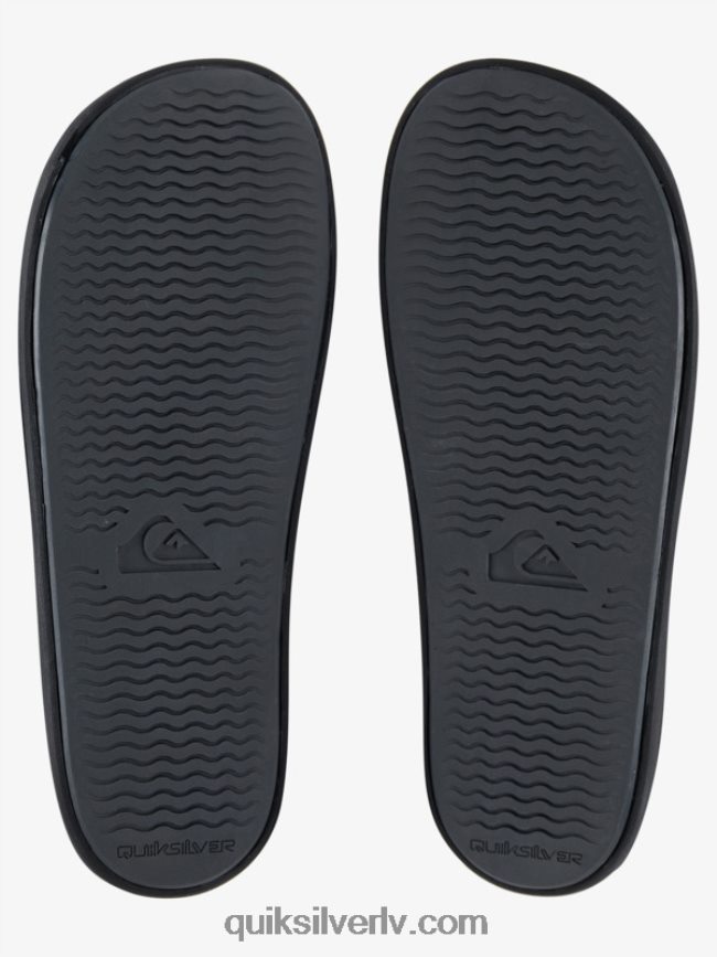 vīriešiem Quiksilver rivi slide slider sandales melns/pelēks 88064R763