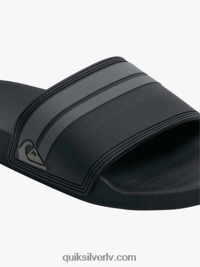 vīriešiem Quiksilver rivi slide slider sandales melns/pelēks 88064R763