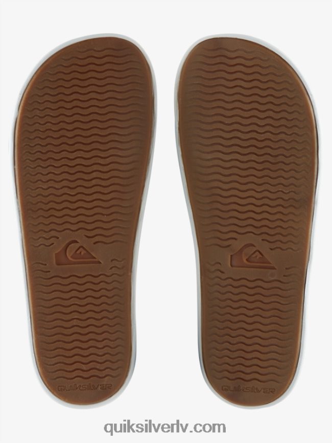 vīriešiem Quiksilver rivi wordmark slide slider sandales balts/zils 88064R686