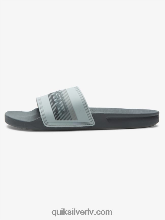 vīriešiem Quiksilver rivi wordmark slide slider sandales pelēks 1 88064R687