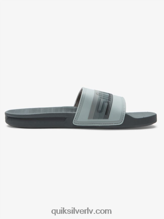 vīriešiem Quiksilver rivi wordmark slide slider sandales pelēks 1 88064R687