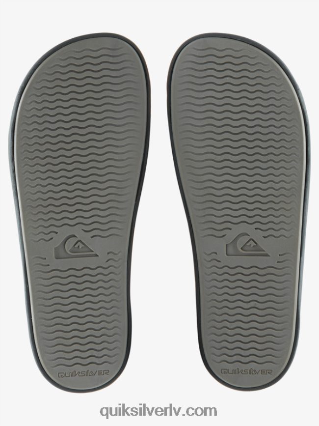 vīriešiem Quiksilver rivi wordmark slide slider sandales pelēks 1 88064R687