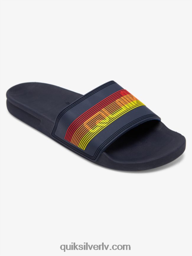 vīriešiem Quiksilver rivi wordmark slide slider sandales zils 2 88064R691