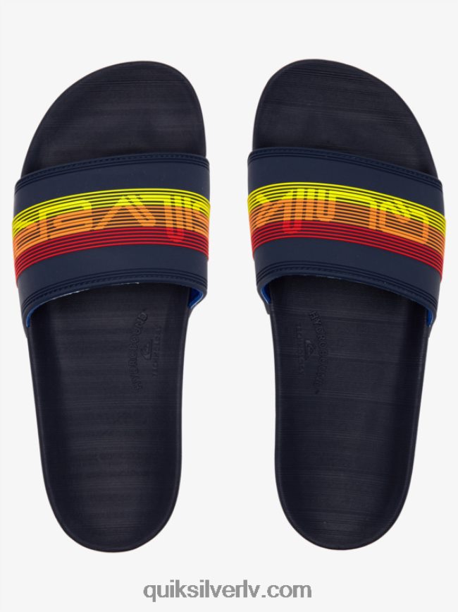 vīriešiem Quiksilver rivi wordmark slide slider sandales zils 2 88064R691