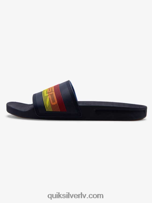 vīriešiem Quiksilver rivi wordmark slide slider sandales zils 2 88064R691