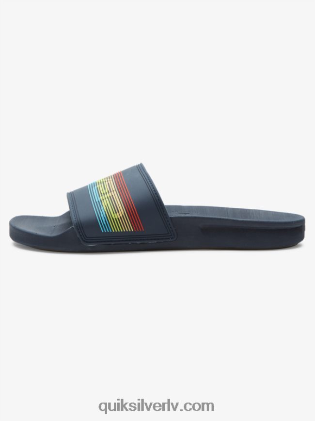vīriešiem Quiksilver rivi wordmark slide slider sandales zils 3 88064R688