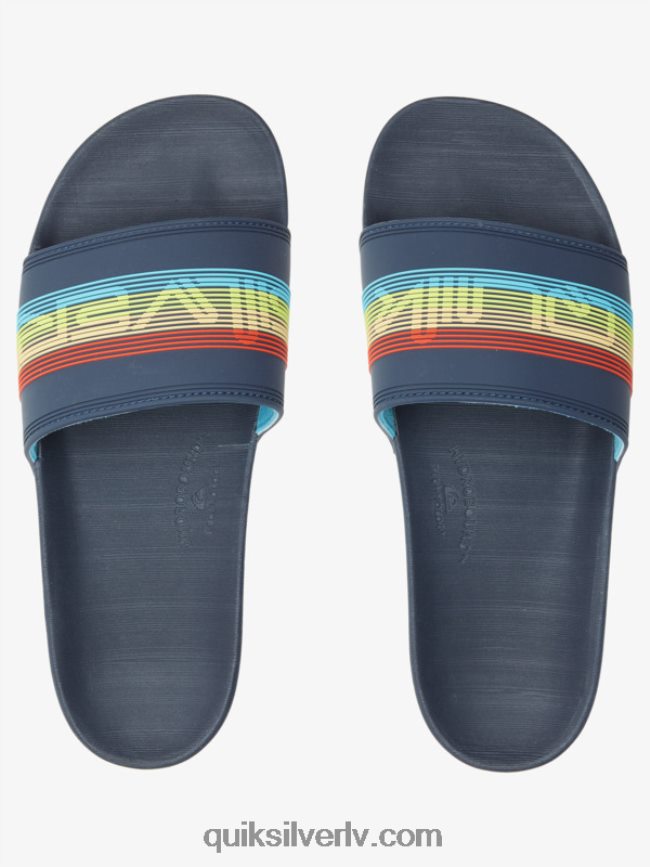 vīriešiem Quiksilver rivi wordmark slide slider sandales zils 3 88064R688