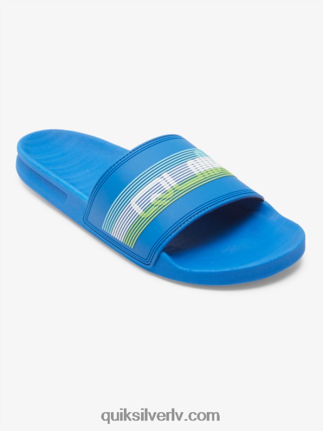 vīriešiem Quiksilver rivi wordmark slide slider sandales zils 4 88064R685