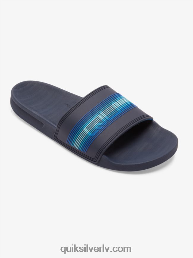 vīriešiem Quiksilver rivi wordmark slide slider sandales zils 5 88064R684