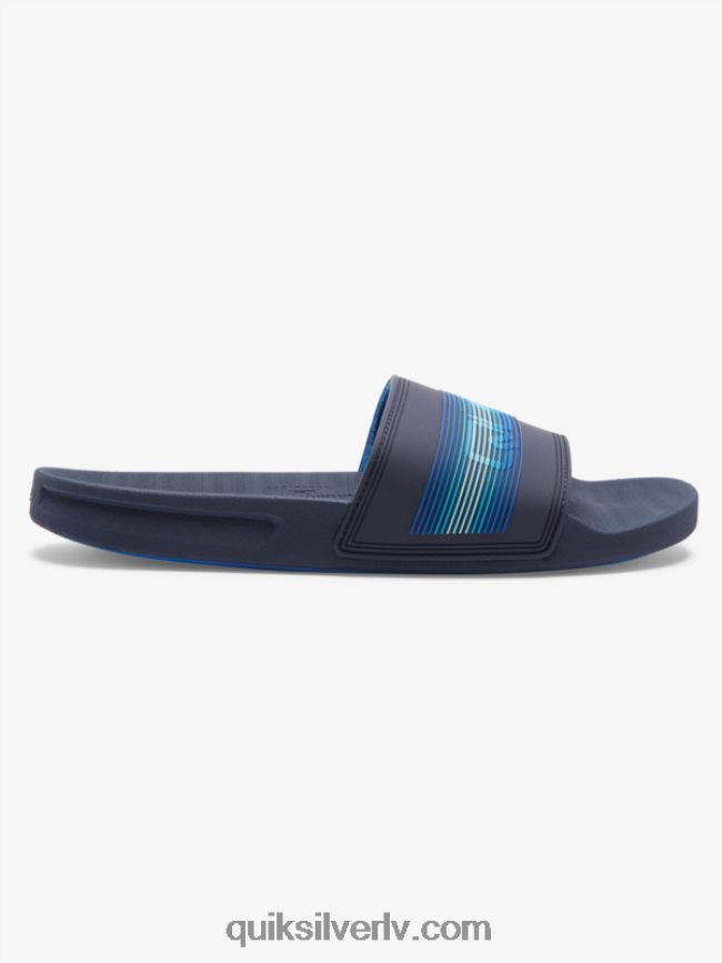 vīriešiem Quiksilver rivi wordmark slide slider sandales zils 5 88064R684